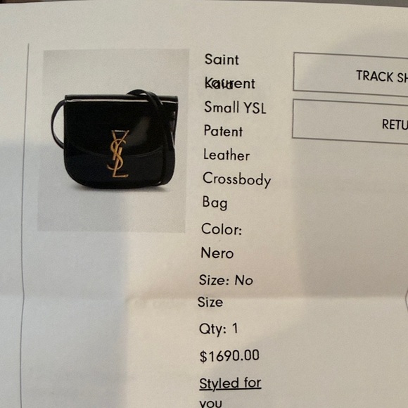 Yves Saint Laurent Patent Leather Crossbody Bag - Picture 2 of 11